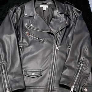 H&M Black Moto jacket size 12